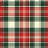 12" Country Plaid Christmas (Laminated) Vinyl By The Foot