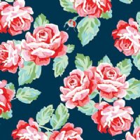Navy Roses Heat Transfer Vinyl By The Foot Pre-Masked