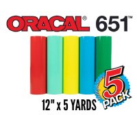 Oracal 651 Permanent Vinyl 12" x 5 Yard 5 Pack