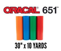 1 Roll 24" X 10yd 30 feet Black GLOSSY Oracal 651 Vinyl Adhesive Sign 070 G 