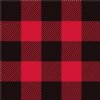 24" Red / Black Buffalo Plaid Vinyl By The Foot