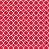 24" Red and White Quatrefoil (Laminated) Vinyl By The Foot