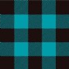 24" Turquoise / Black Buffalo Plaid (Laminated) Vinyl By The Foot