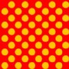 6" Red & Yellow Polka Dot Vinyl By The Foot