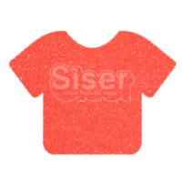 Siser Neon Grapefruit Glitter Heat Transfer By The Foot