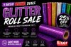 Glitter HTV Roll Sale