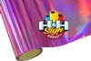 Holo Rainbow Raspberry Textile Foil 12" x 25' Roll