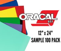 oracal 651 permanent vinyl 12 inch x 24 inch sample 100 pack