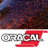 24" Sinister Orange Sparkle Oracal 851 Sparkling Glitter Metallic Cast Vinyl By The Foot