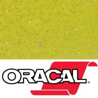 12" Daffodil Yellow Sparkle Oracal 851 Sparkling Glitter Metallic Cast Vinyl By The Foot