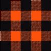 12" Orange / Black Buffalo Plaid (Laminated) Vinyl By The Foot