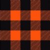 12" Orange / Black Buffalo Plaid (Laminated) Vinyl By The Foot