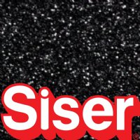 12" Siser Black Glitter Heat Transfer By The Foot