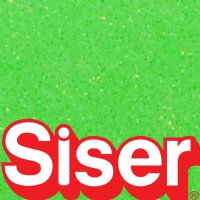 Siser Neon Green Glitter Heat Transfer By The Foot