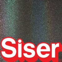 Siser Easy Puff Glitter Rainbow Black 12" x 25 yards
