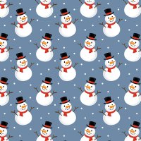 12" Snowman Pattern Vinyl By The Foot