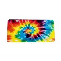 Tie Dye Pattern Acrylic License Plate Blank