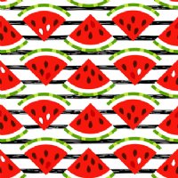 24" Watermelon Splash (Laminated) Vinyl By The Foot