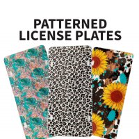 Patterned Acrylic License Plate Blanks