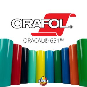 Oracal 651 vinyl rolls in a variety of colors.