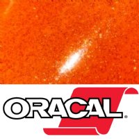 12" Electric Orange Sparkle Oracal 851 Sparkling Glitter Metallic Cast Vinyl By The Foot