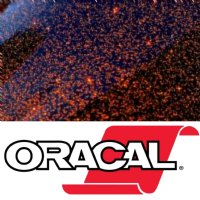 12" Sinister Orange Sparkle Oracal 851 Sparkling Glitter Metallic Cast Vinyl By The Foot