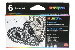 Black Sublimation Markers (6ct)