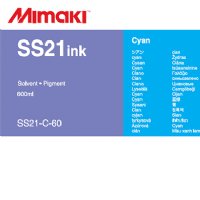 Mimaki SS21 Cyan 600ml Solvent Ink Pouch