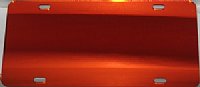 Orange Mirrored Acrylic License Plate Blanks