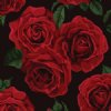 PRE-MASKED Black Roses Heat Transfer Vinyl By The Foot