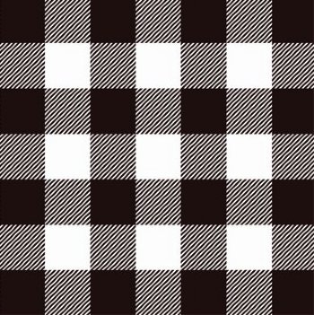 Overdreven Ged Tangle 24" Black / White Buffalo Plaid (Laminated) Vinyl By The Foot