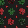 24" Christmas Paws Pattern Vinyl By The Foot