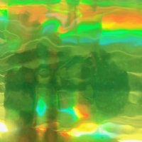 Fluorescent Yellow Oil Slick Rainbow Vinyl By The Foot