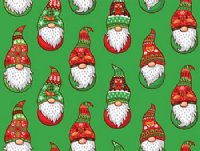 12" Gnome Christmas (Laminated) Vinyl By The Foot