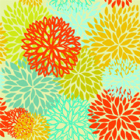 Late Summer Floral Heat Transfer Vinyl By The Foot Pre-Masked