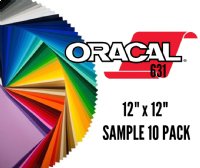 Oracal 631 Removeable Vinyl 12" x 12" Sample Sheet 10 Pack