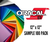 Oracal 631 Removeable Vinyl 12" x 12" Sample Sheet 100 Pack