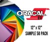 Oracal 631 Removeable Vinyl 12" x 12" Sample Sheet 50 Pack