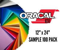 Oracal 631 Removeable Vinyl 12" x 24" Sample Sheet 100 Pack