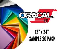 Oracal 631 Removeable Vinyl 12" x 24" Sample Sheet 20 Pack