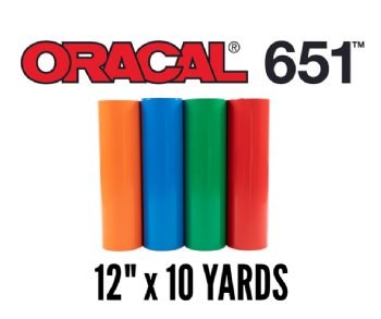 10 Rolls 12" x 10 feet Oracal 651 HQ  Vinyl for Craft Cutter Choose Color 