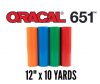 Oracal 651 Permanent Vinyl 12" x 10 Yard