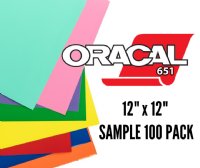 Oracal 651 Permanent Vinyl 12" x 12" Sample 100 Pack