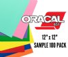 Oracal 651 Permanent Vinyl 12" x 12" Sample 100 Pack