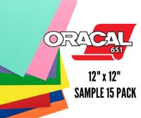 Oracal 651 Permanent Vinyl 12" x 12" Sample 15 Pack