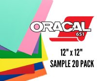 Oracal 651 Permanent Vinyl 12" x 12" Sample 20 Pack