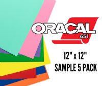 oracal 651 permanent vinyl 12 inch x 12 inch sample 5 pack