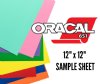 Oracal 651 Permanent Vinyl 12" x 12" Sample Sheet