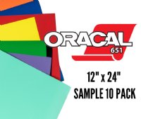 Oracal 651 Permanent Vinyl 12" x 24" Sample 10 Pack