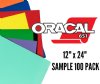 Oracal 651 Permanent Vinyl 12" x 24" Sample 100 Pack